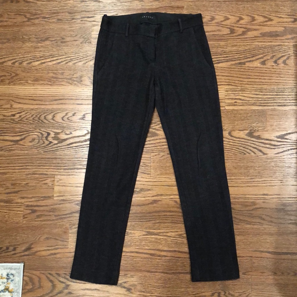 Theory wool blend trousers grey